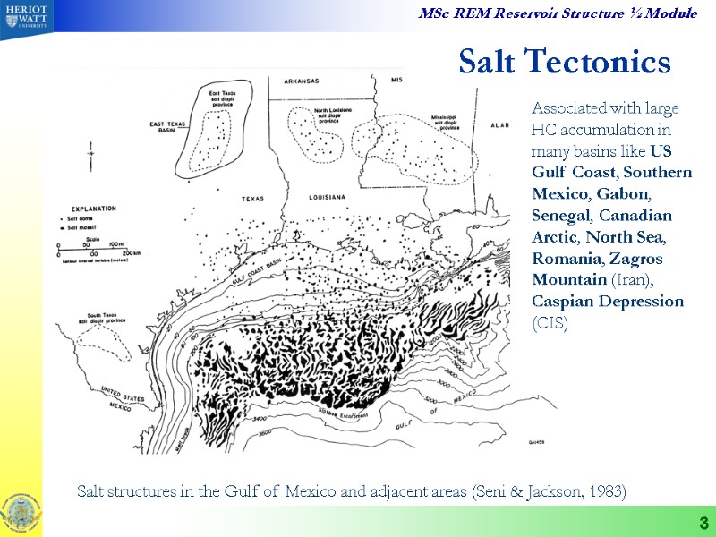 3 Salt Tectonics Salt structures in the Gulf of Mexico and adjacent areas (Seni